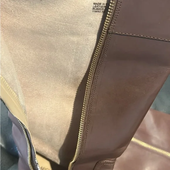 Michael Kors Chestnut Leather Heeled Boots - Picture 3 of 3